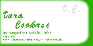 dora csokasi business card